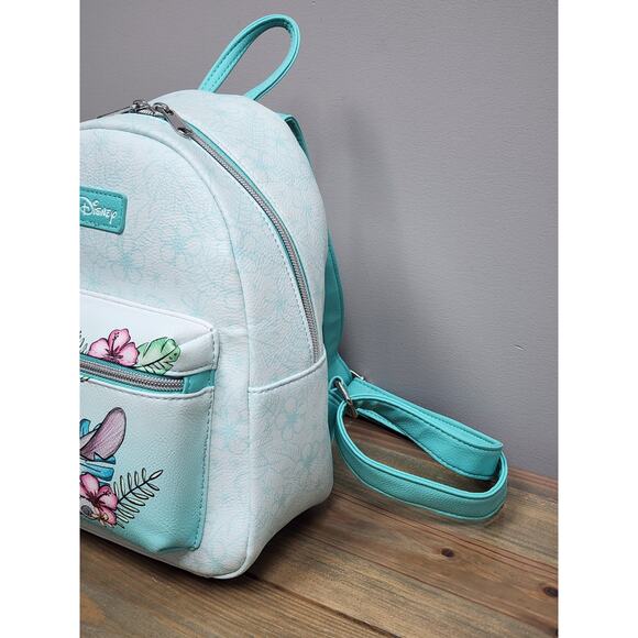 Loungefly Disney Lilo & Stitch Hibiscus Sketch Mini Backpack Bag - Picture 6 of 15